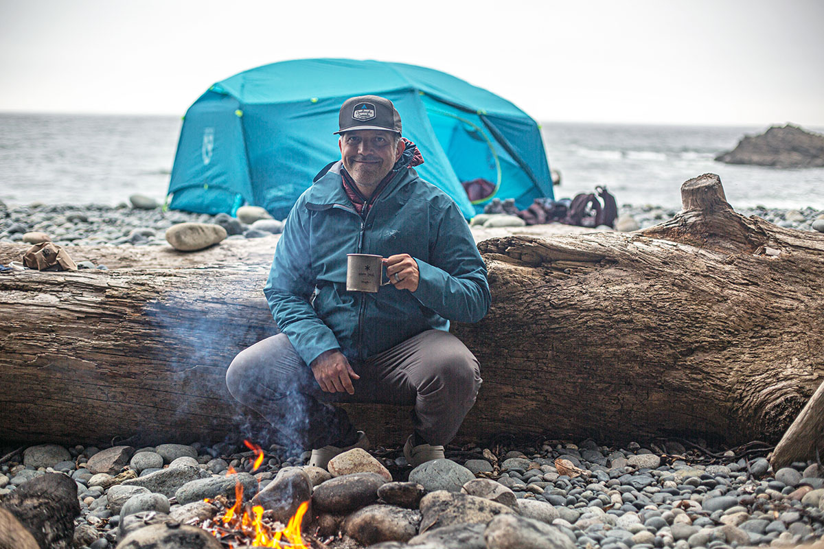 ​​Arc'teryx Ralle Jacket (sitting on log drinking coffee)